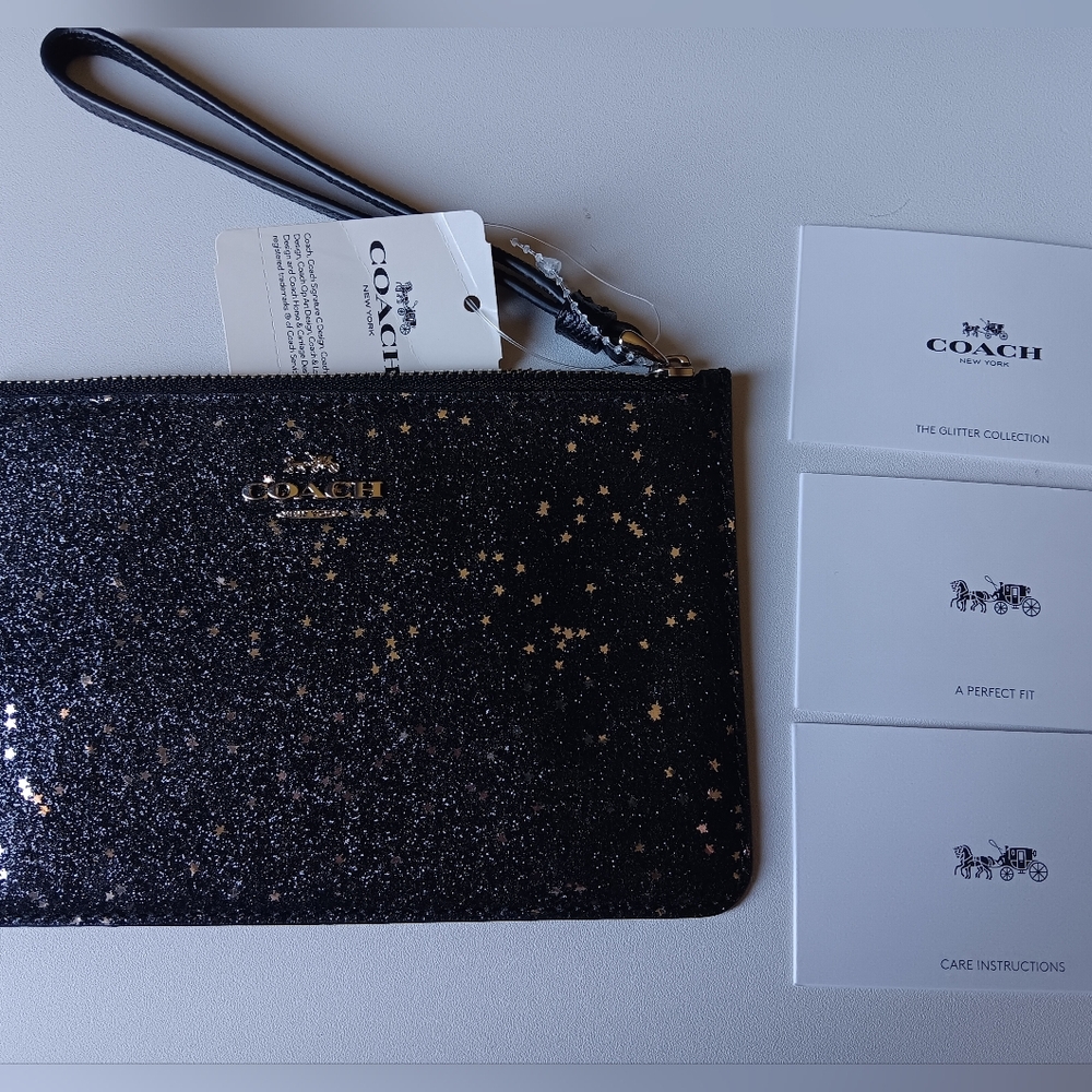 Coach Glitter Star  Wristlet NWT $85 Retail